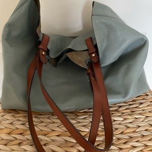 Fossil leather messenger bag